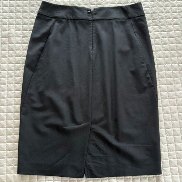 Theory Pencil Skirt Slim Fit Stretch Wool Grey Size 6 - Picture 3 of 3